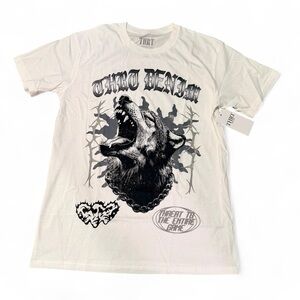 Men’s White Wolf Graphic Short-Sleeve Tee